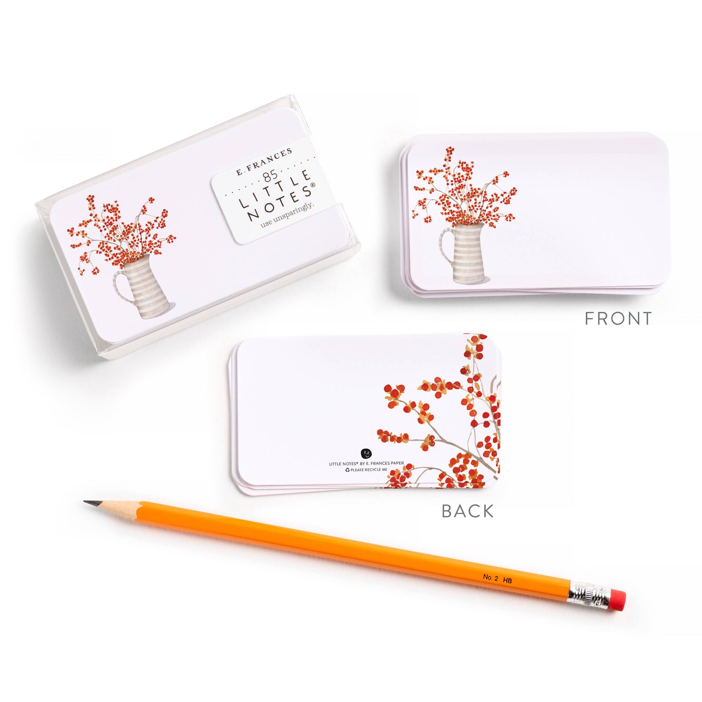 Autumn Berry Pitcher Little Notes® | Fall Mini Notecards