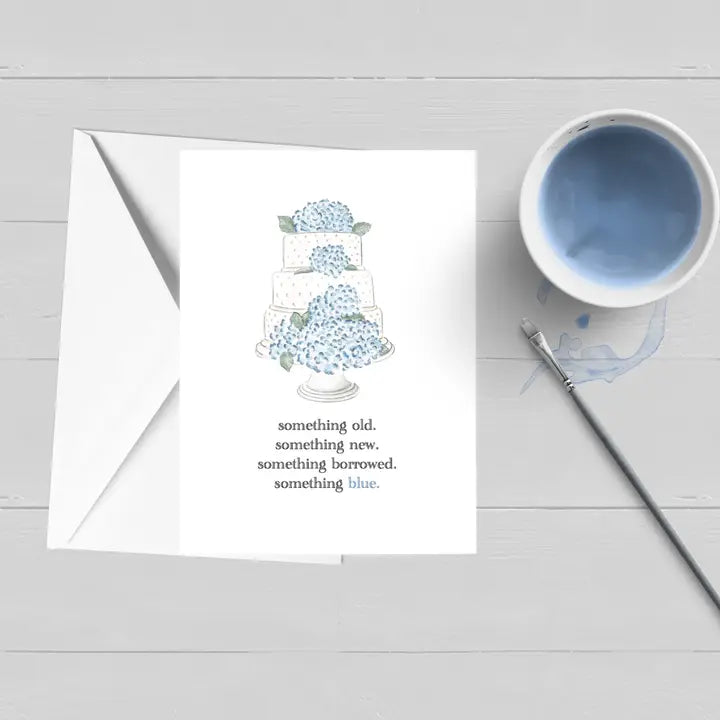 Hydrangea Wedding Cake Single Sleeved Card