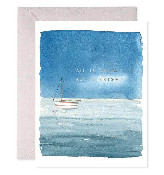 Holiday Sailboat Card | Christmas Card (Boxed Set of 6)