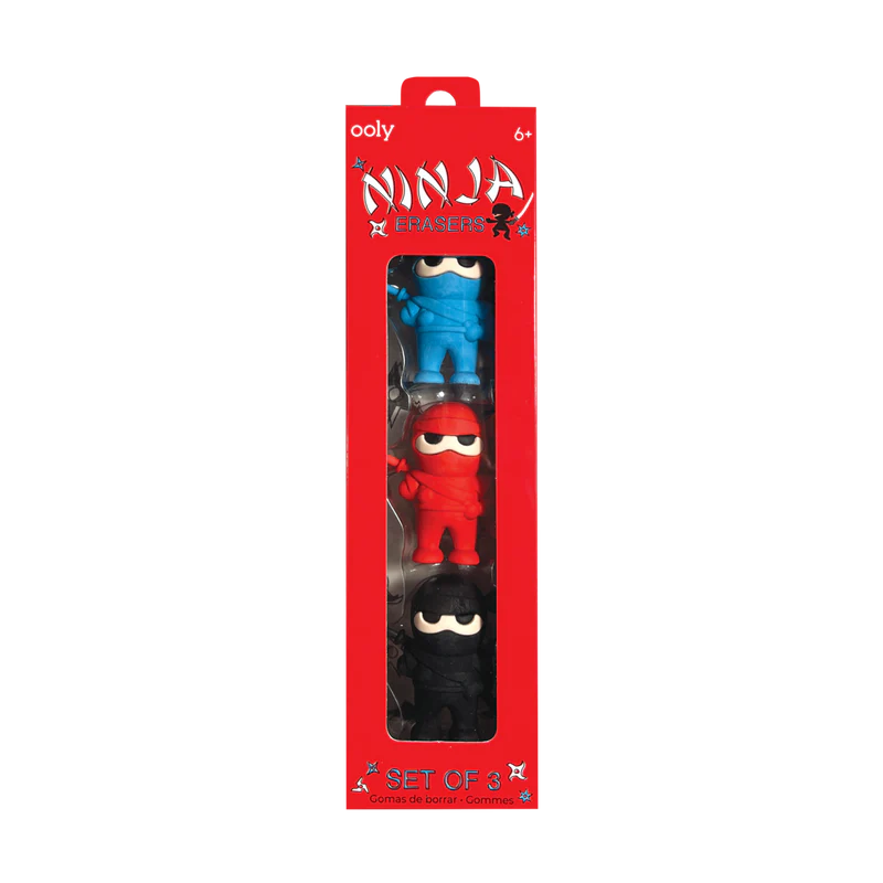 Ninja Erasers (Set of 3)