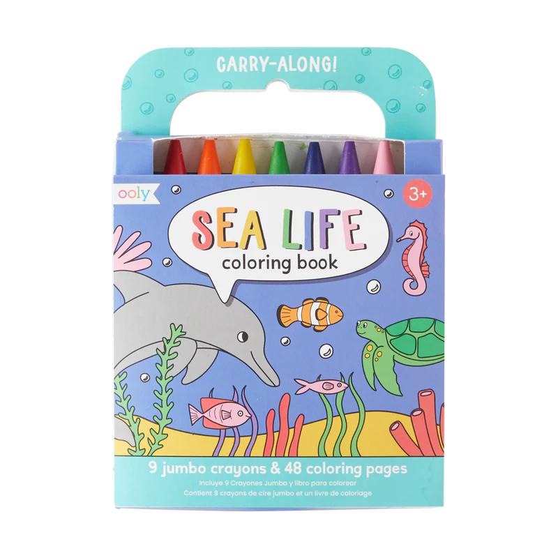 Carry Along! Coloring Book and Crayon Set - Sea of Life