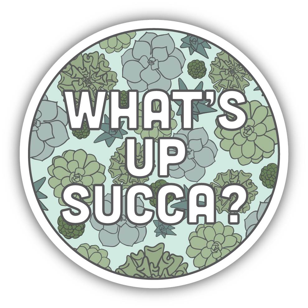 Succulent Circle Sticker
