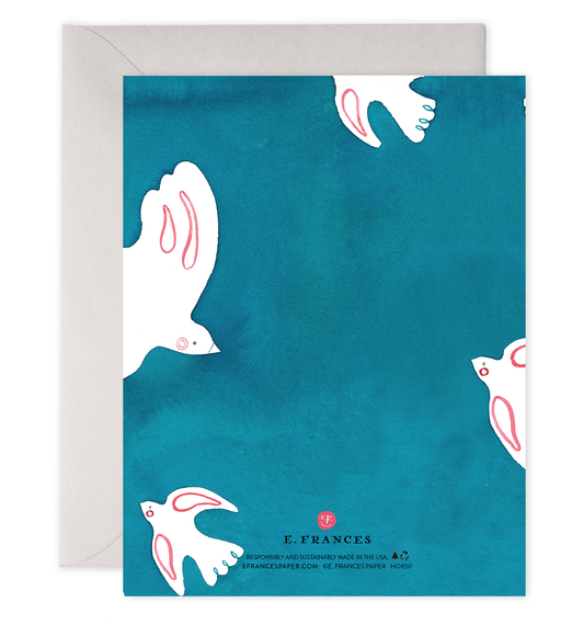 Peace Doves | Holiday Christmas Greeting Card: 4.25 X 5.5 INCHES