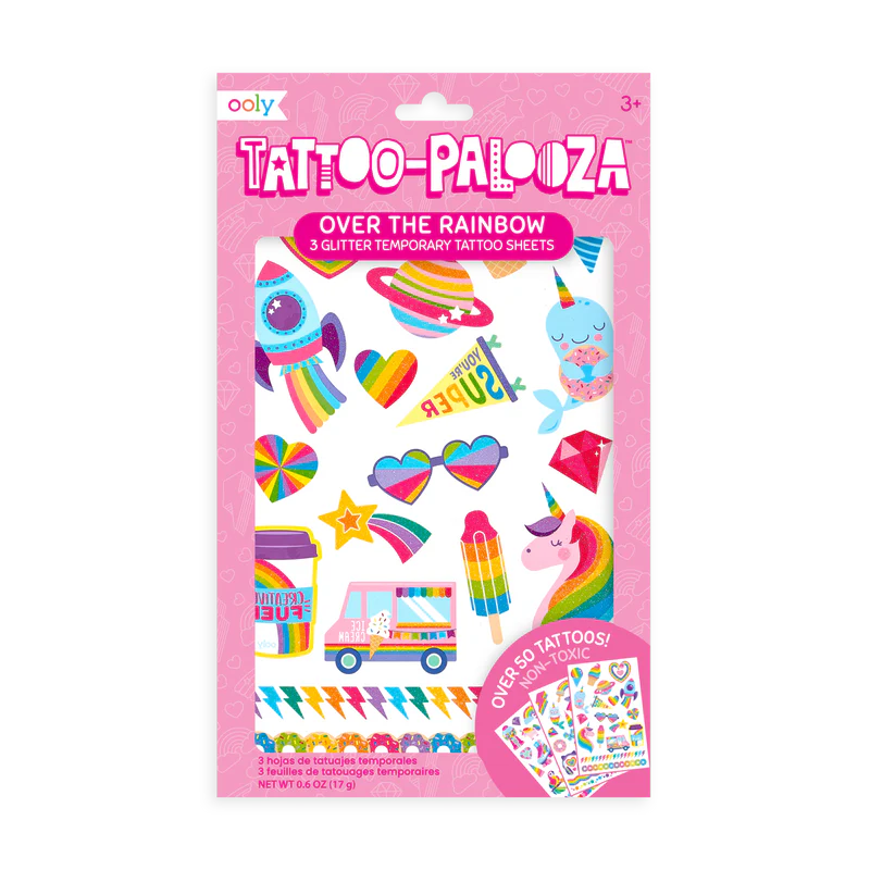 Tatoo-Palooza Temporary Tattoos - Over the Rainbow