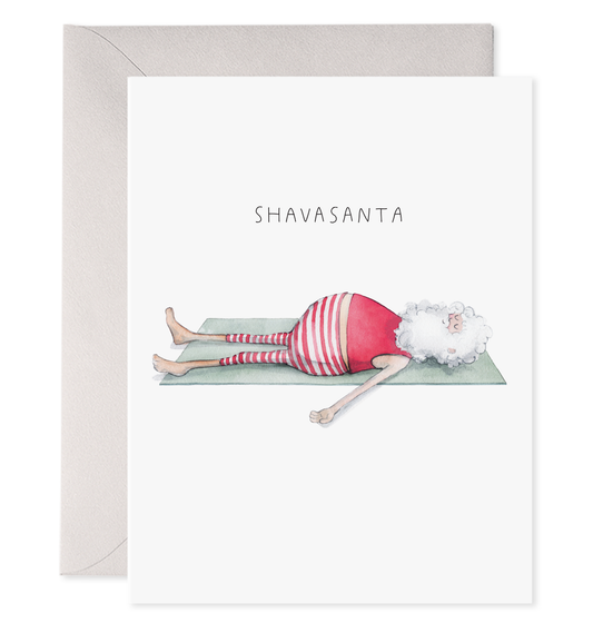 Yoga Santa | "Shavansanta" Boxed set of 6 Christmas Cards