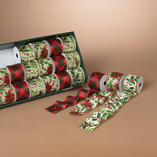 2.5" x 3yds Christmas Ribbon