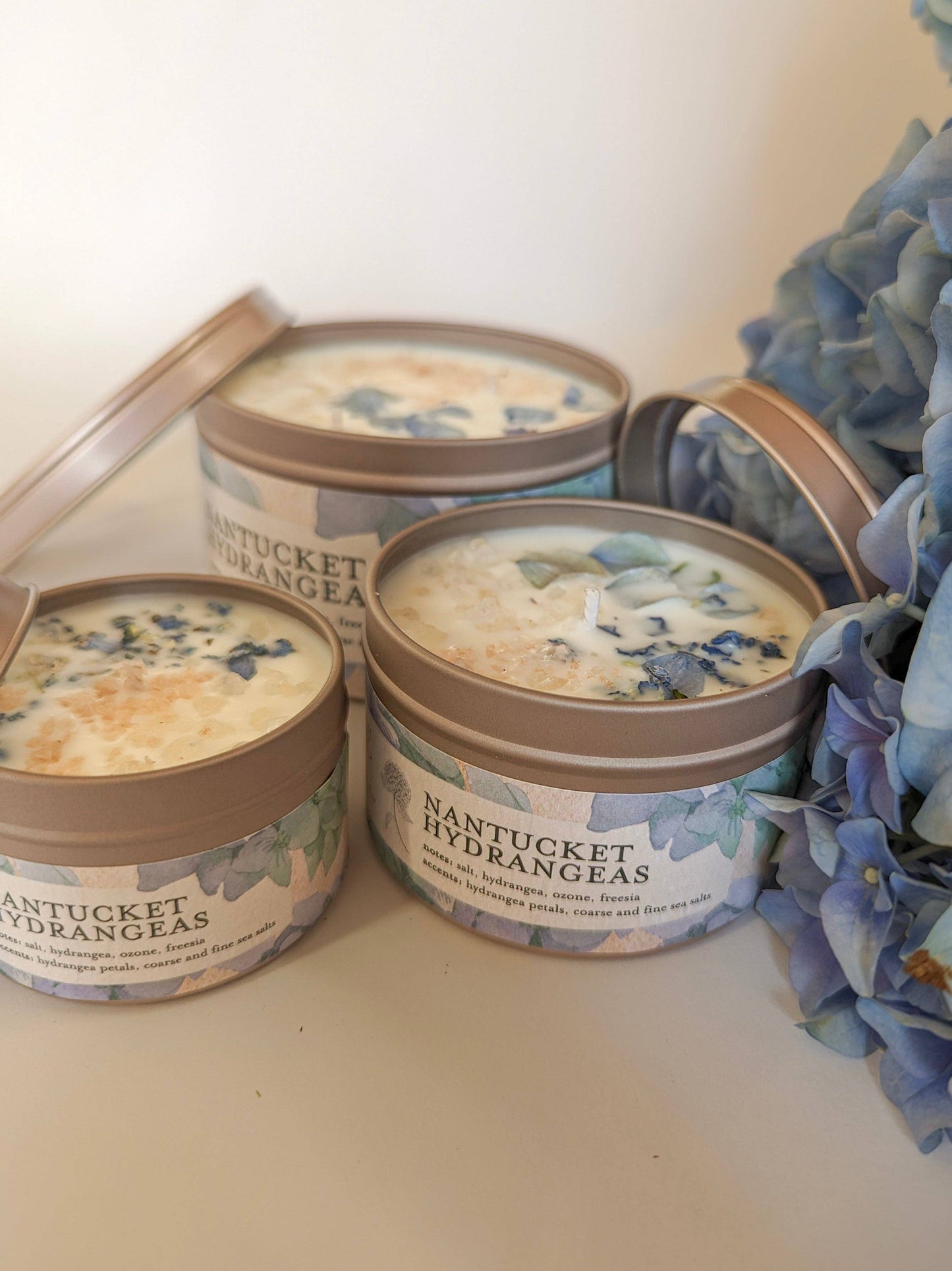 NANTUCKET HYDRANGEAS Hydrangea Sea Salt Candle