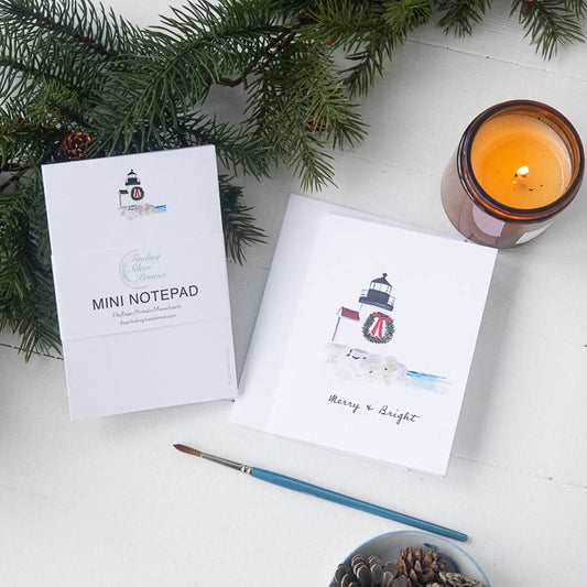 Brant Point Lighthouse on Nantucket Mini Notepad