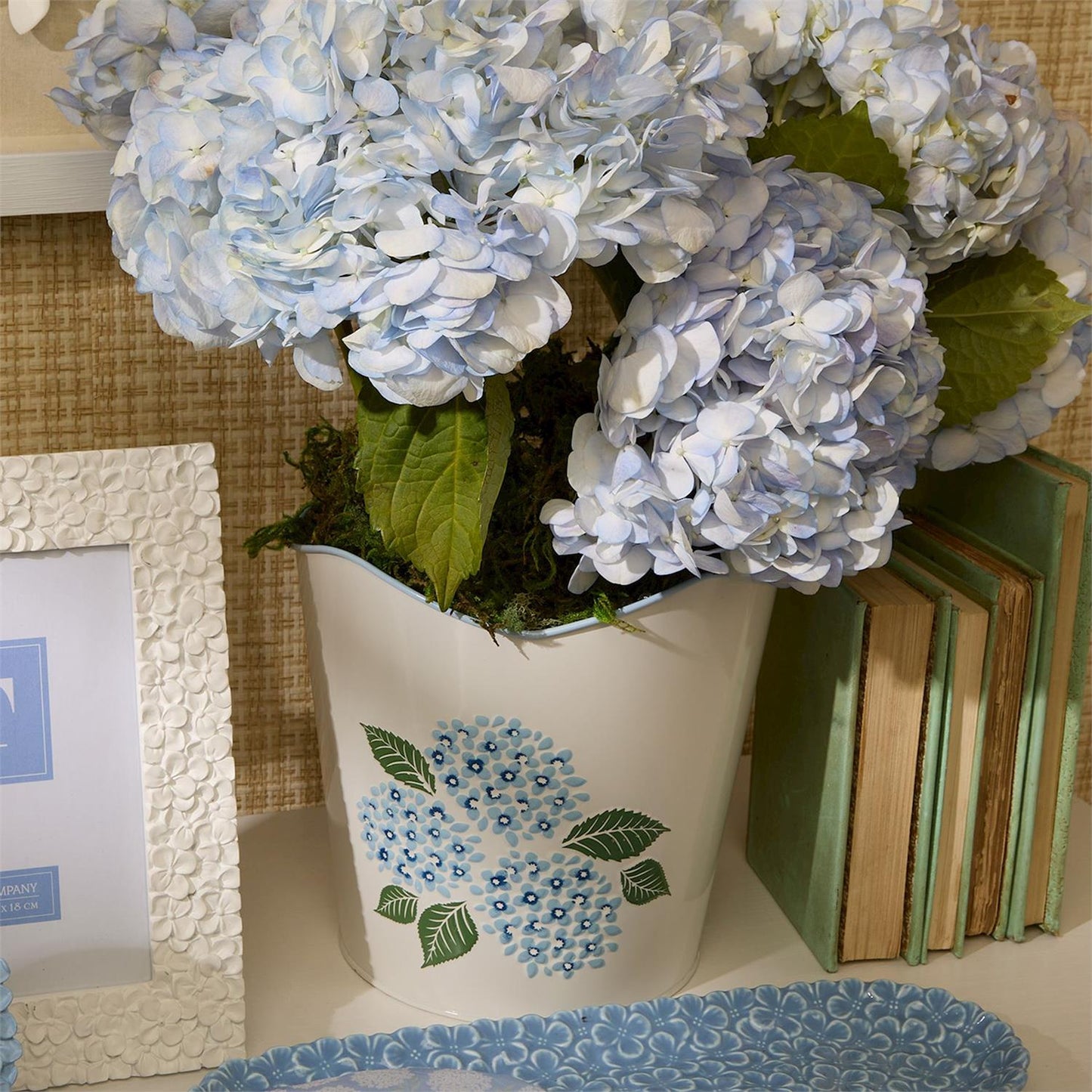 Hydrangea Blue Flower Cachepots
