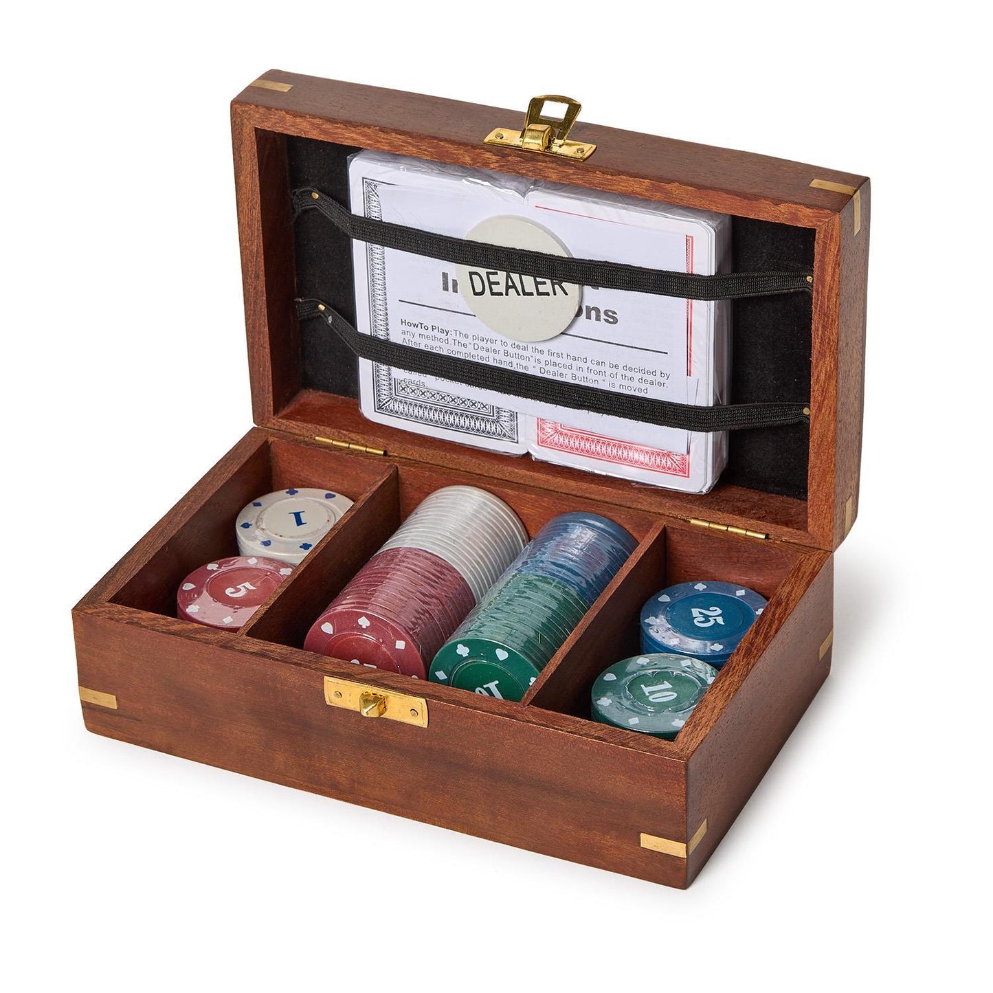 The Turf Club Poker Set in Handcrafted Wooden Box