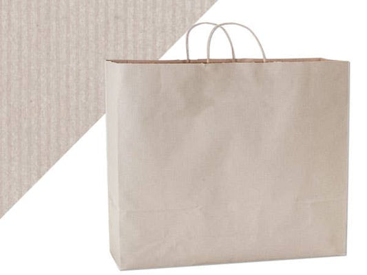 Recycled Shadow Stripe Kraft Paper Shopping Bags