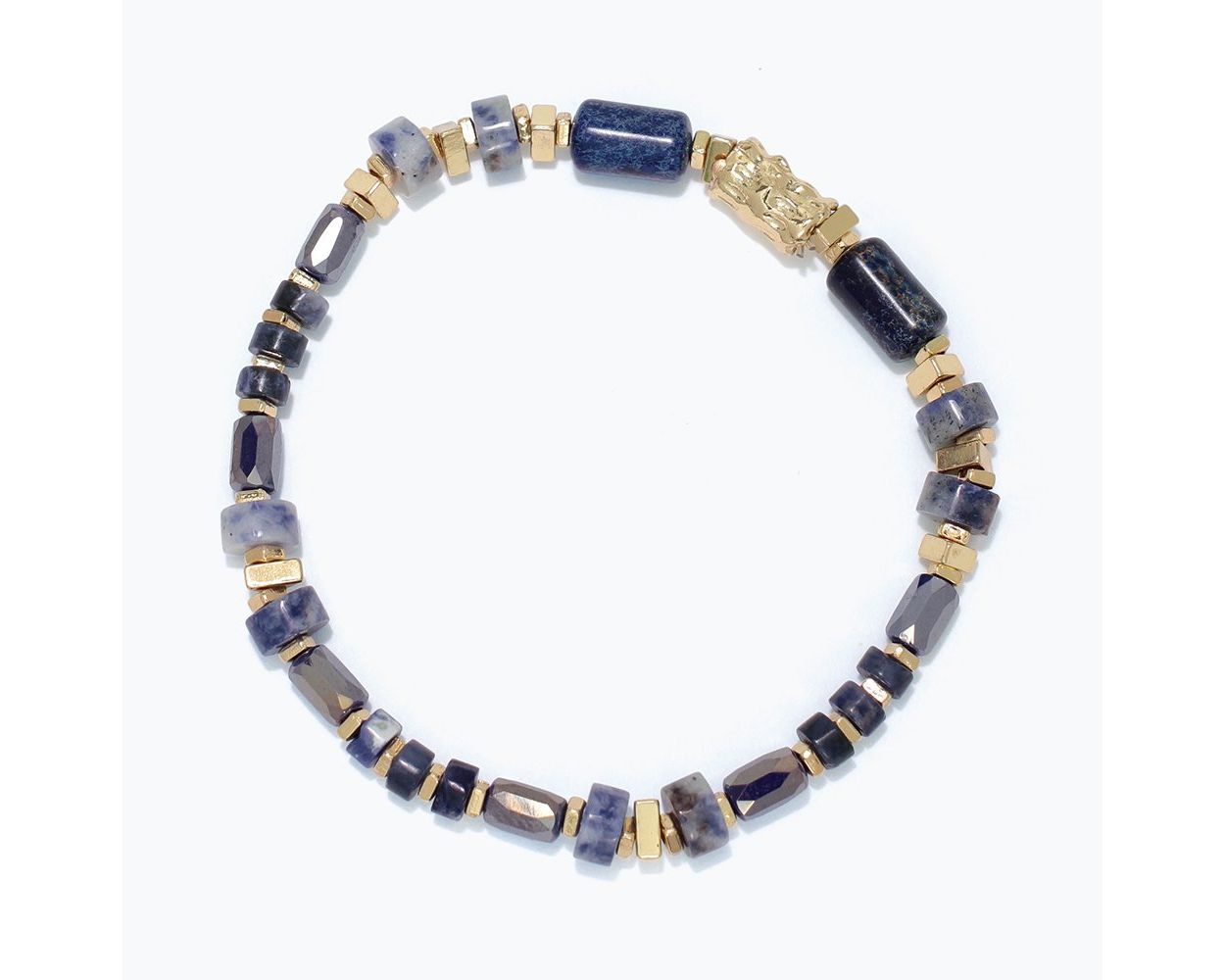 Navy Semiprecious w Gold