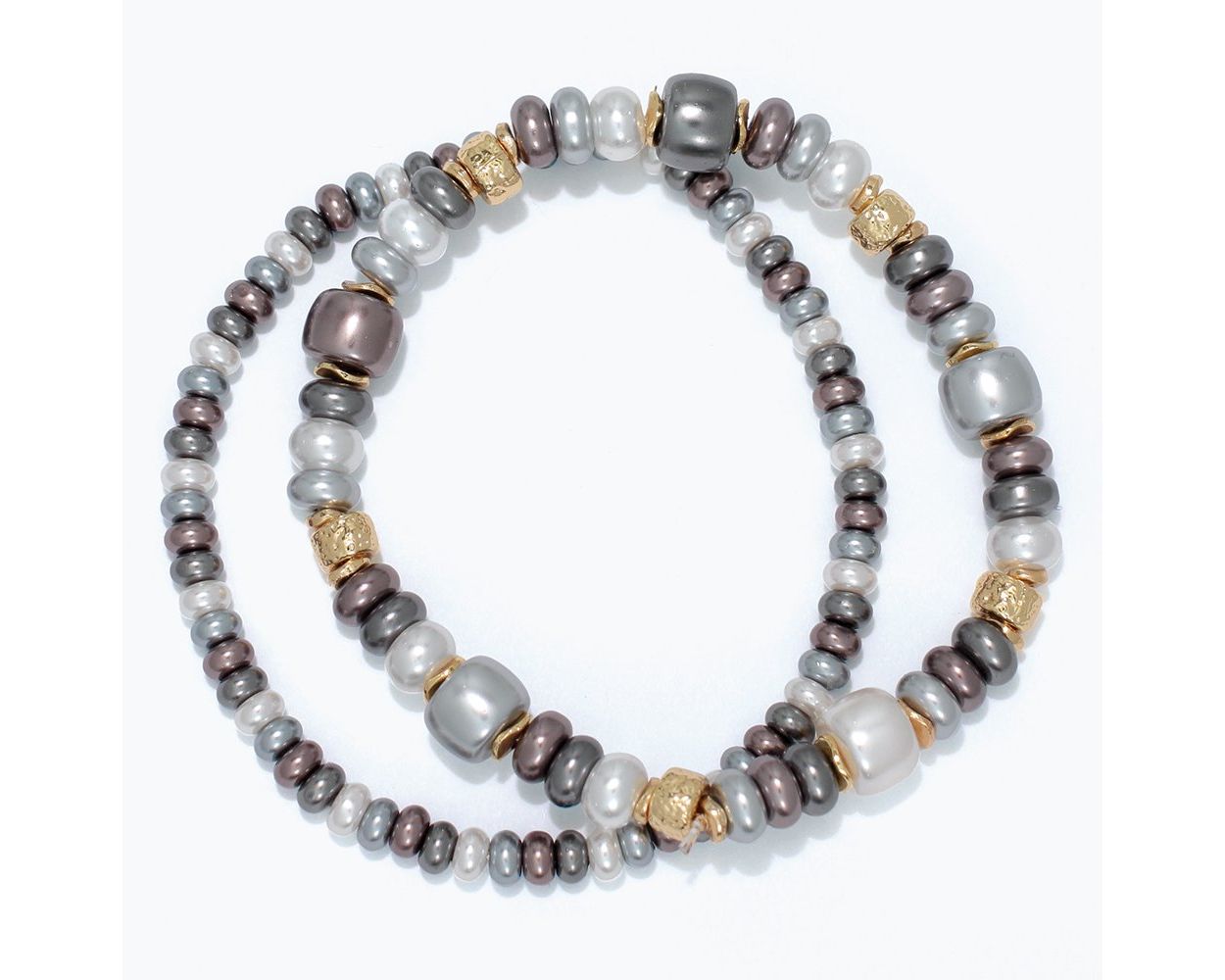 Tri-Color Pearls w Gold