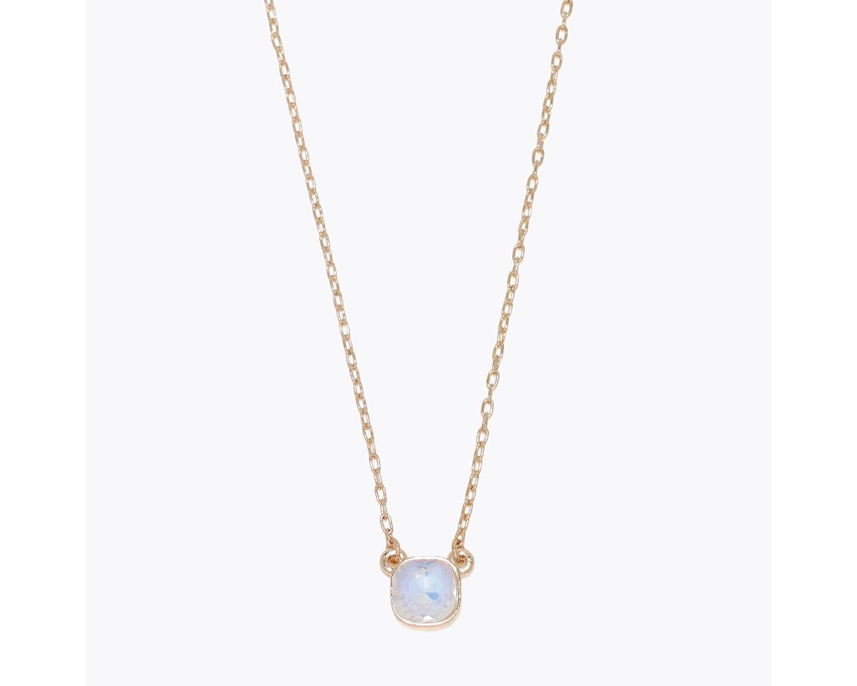 Opalescent Crystal Pendant Necklace
