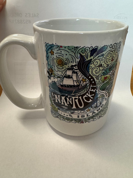Nantucket Ceramic Mug - 15 oz