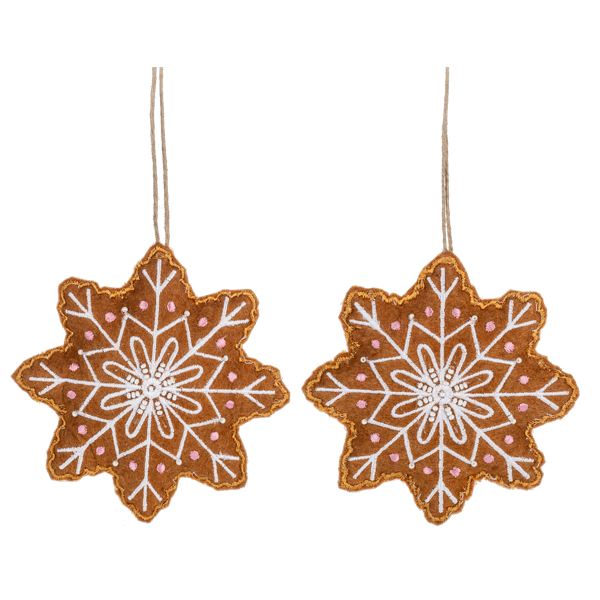 Embroidered Snowflake Ornaments