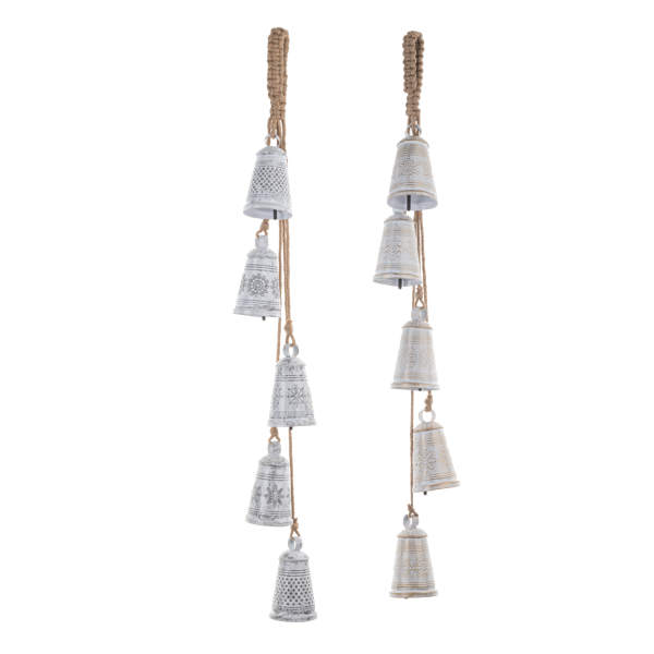 Hammered White Bell Door Hanger