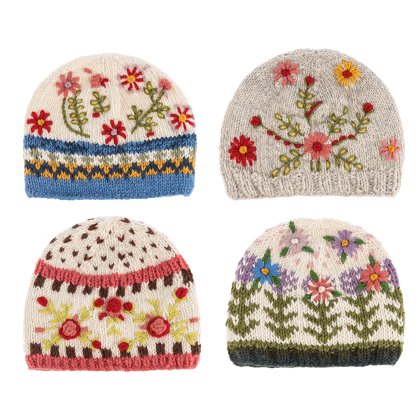 Embroidered Knit Hat