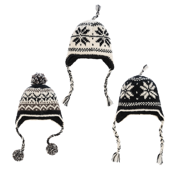Nordic Knit Hats w/Tassel