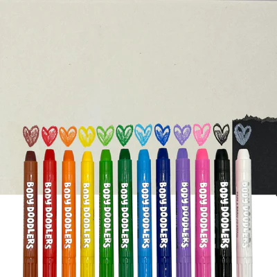 Body Doodlers: Face & Body Crayons (Set of 12)