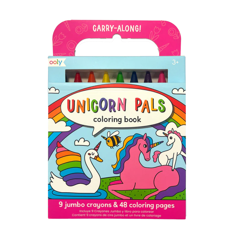 Carry Along! Coloring Book and Crayon Set - Unicorn Pals
