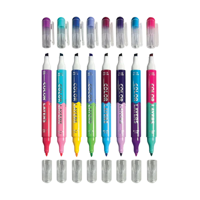 Color Layers Double Ended Layering Makers - Set of 8
