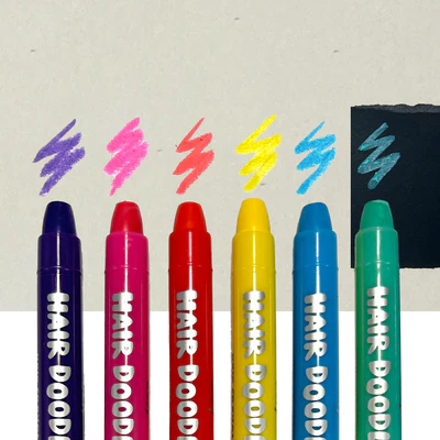 Hair Doodlers: Hair Crayons (Set of 6)