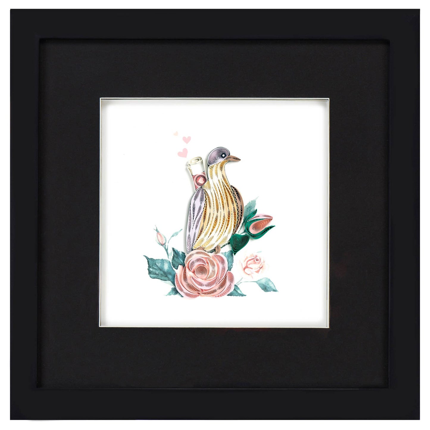 Quilled Carrier Pigeon Love Letter Greeting Card