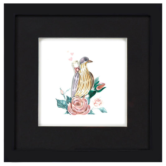 Quilled Carrier Pigeon Love Letter Greeting Card