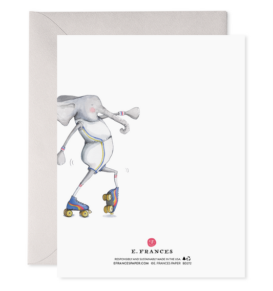 Still Rolling | Rollerskating Elephant Birthday Card: 4.25 X 5.5 INCHES