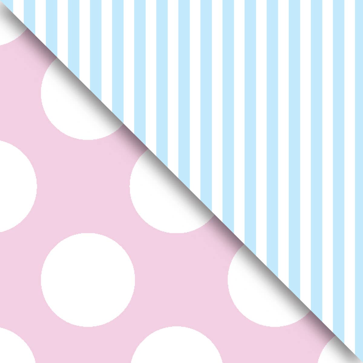 Pastel Pink & Pastel Blue Kraft Wrap - Rolls