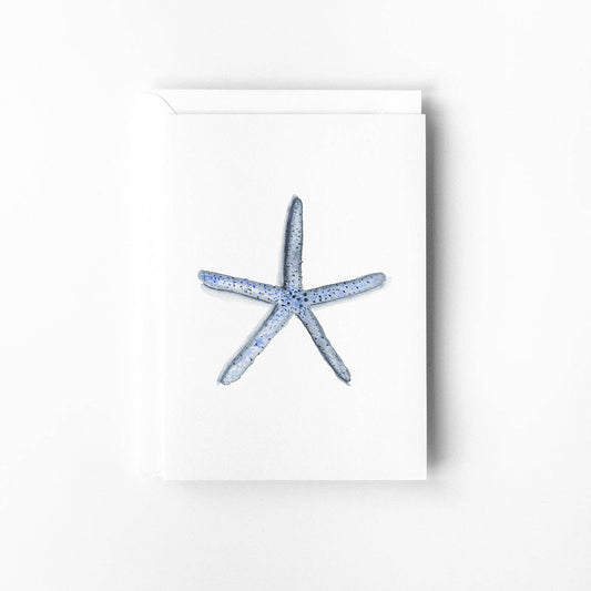 Blue Starfish Mini Note Card
