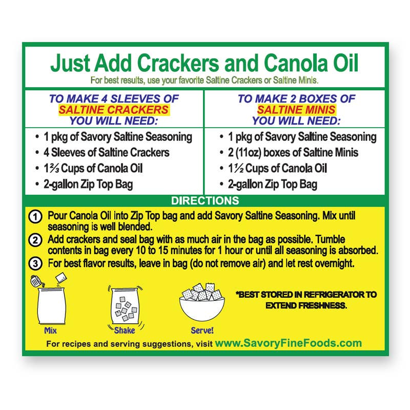 Savory Party Cracker Seasoning - Sour Cream & Onion (25 ct)