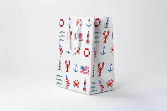 Coastal Americana Gift Bag – Lighthouse Patriotic Gift Bag