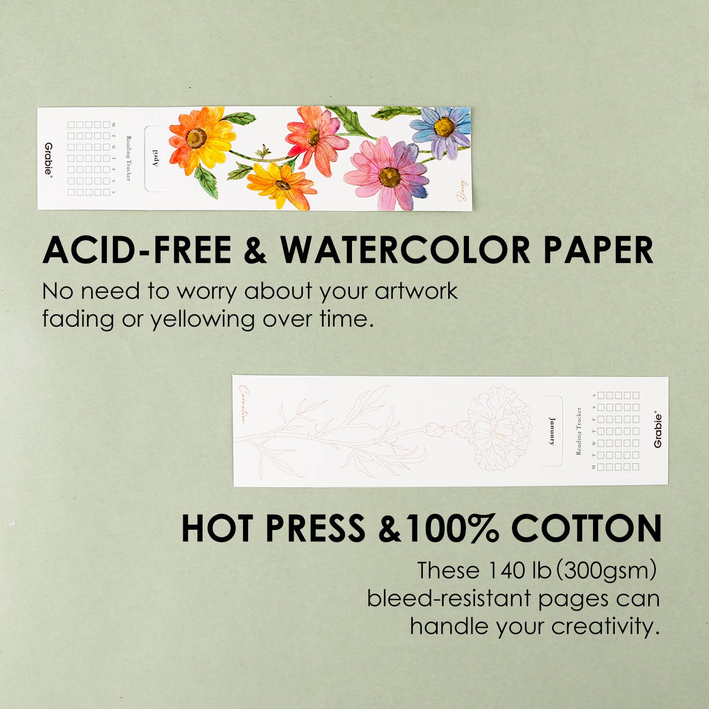 12 Sheets 140LB Watercolor Coloring Bookmarks