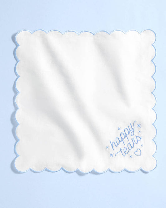 Happy Tears Handkerchief - embroidered handkerchief