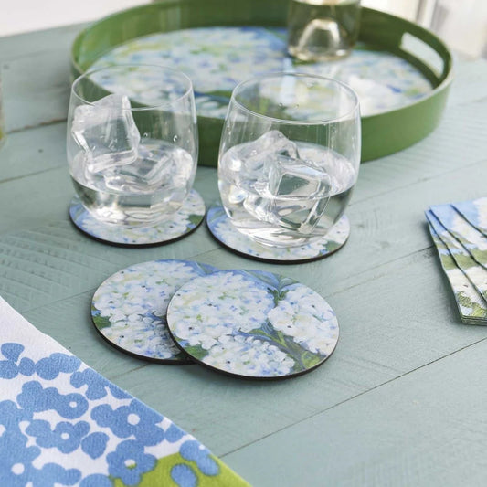 Blue Hydrangea Square Coaster -
Set of 4