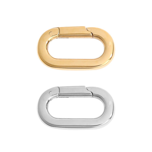 18K Gold PVD Stainless Steel Oval Carabiner