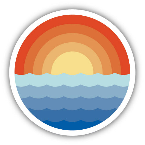 Sunrise Waves Sticker