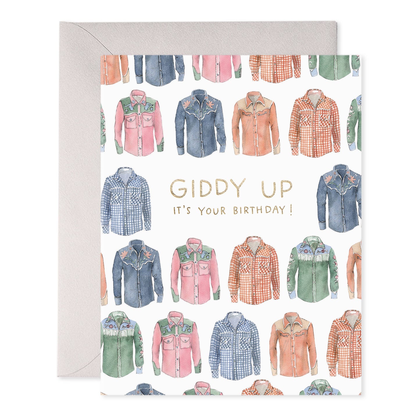 Giddy Up Cowboy Birthday Greeting Card – Western-Themed