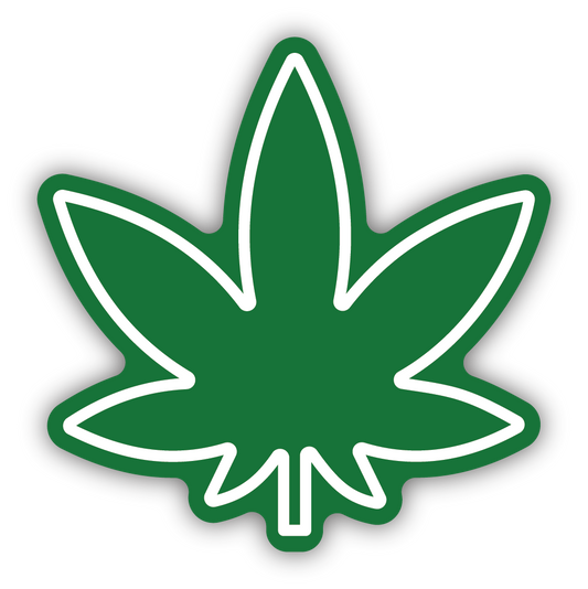 Green Pot Leaf Sticker