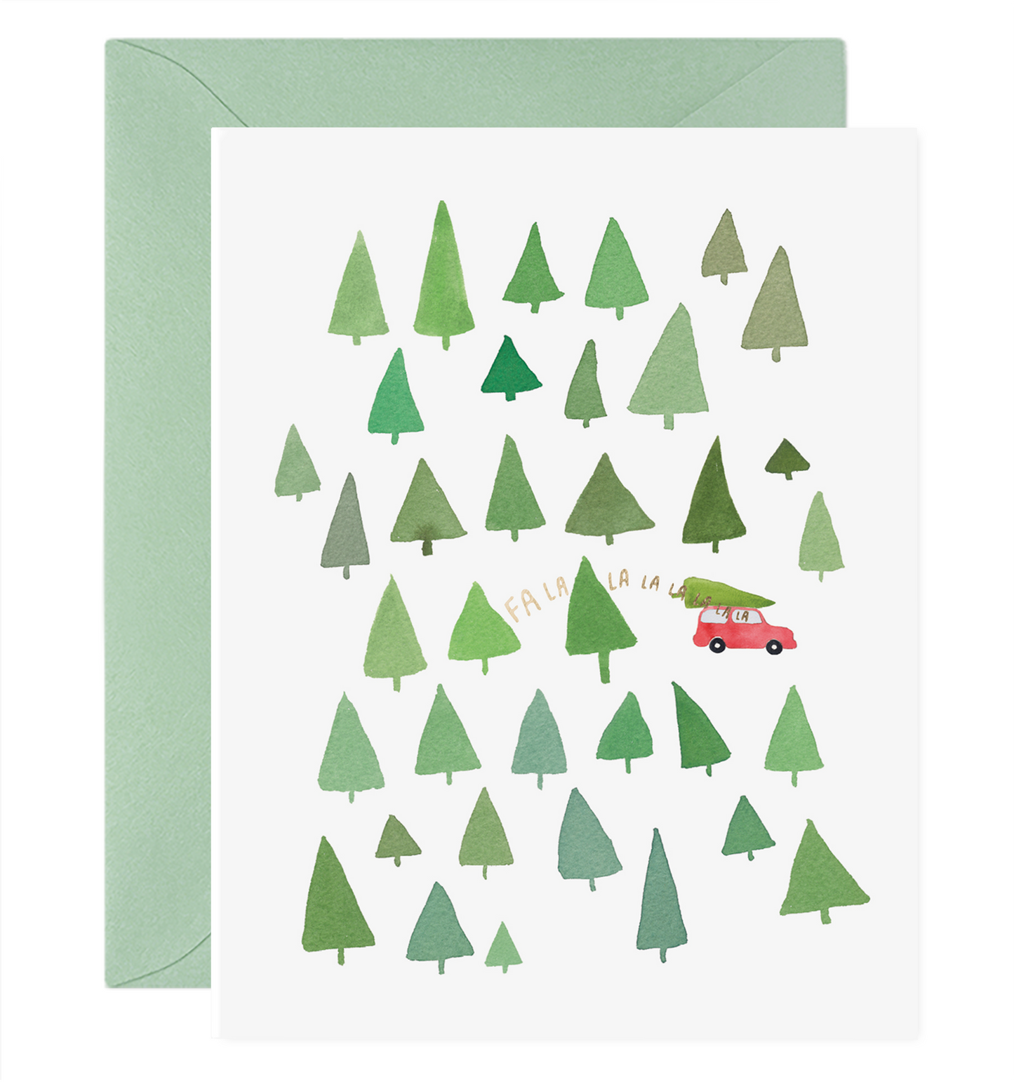 Fa La La La La Trees | Christmas Card: 4.25 X 5.5 INCHES