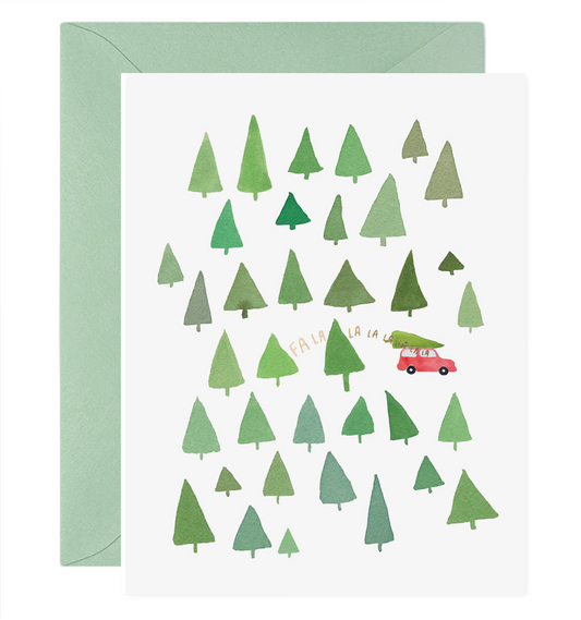 Fa La La La La Trees | Christmas Card: 4.25 X 5.5 INCHES