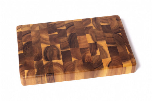 Acadia End Grain Chopping Block with Inset Handles