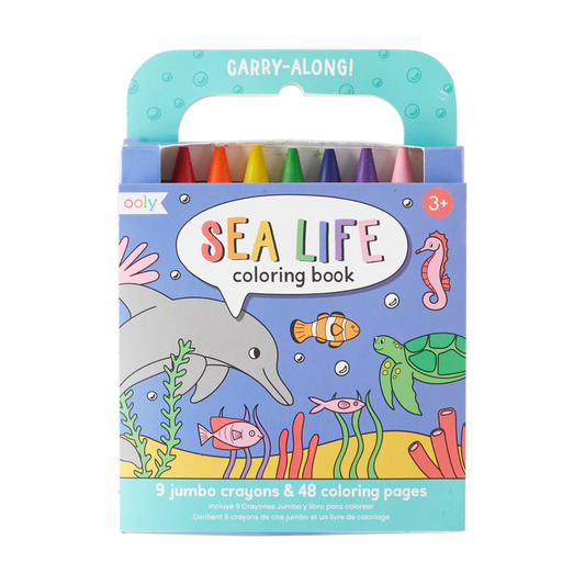Carry Along! Coloring Book and Crayon Set - Sea of Life