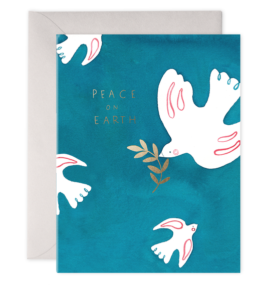 Peace Doves | Holiday Christmas Greeting Card: 4.25 X 5.5 INCHES