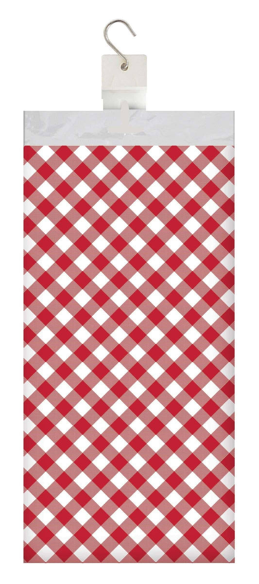 Classic Gingham Paper Tablecover, 54" X 102", 1/Pkg