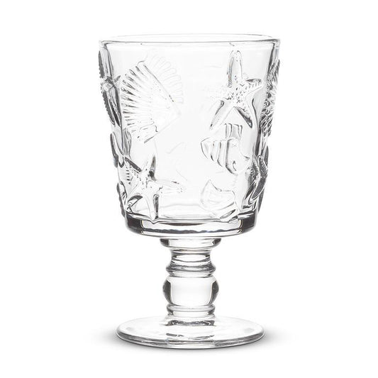 Shells & Starfish Wine Glass-6"H (12oz)