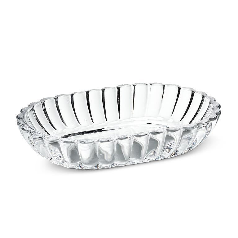 Oval Optic Flared Soap Dish-5.5"L