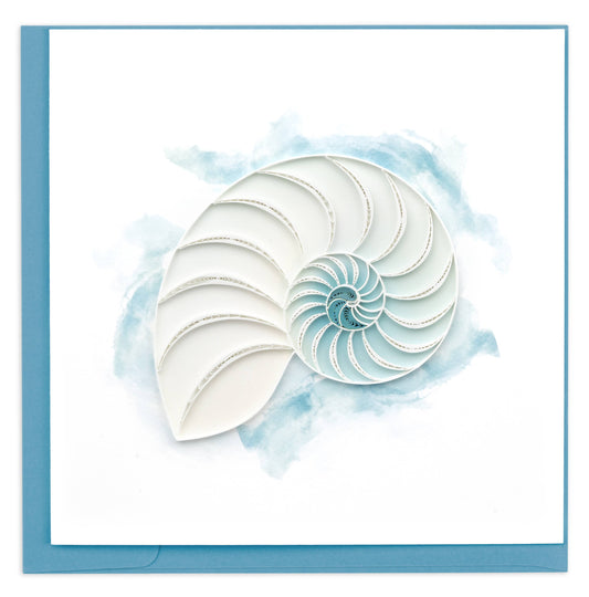 Abstract Nautilus Quilled Greeting Card